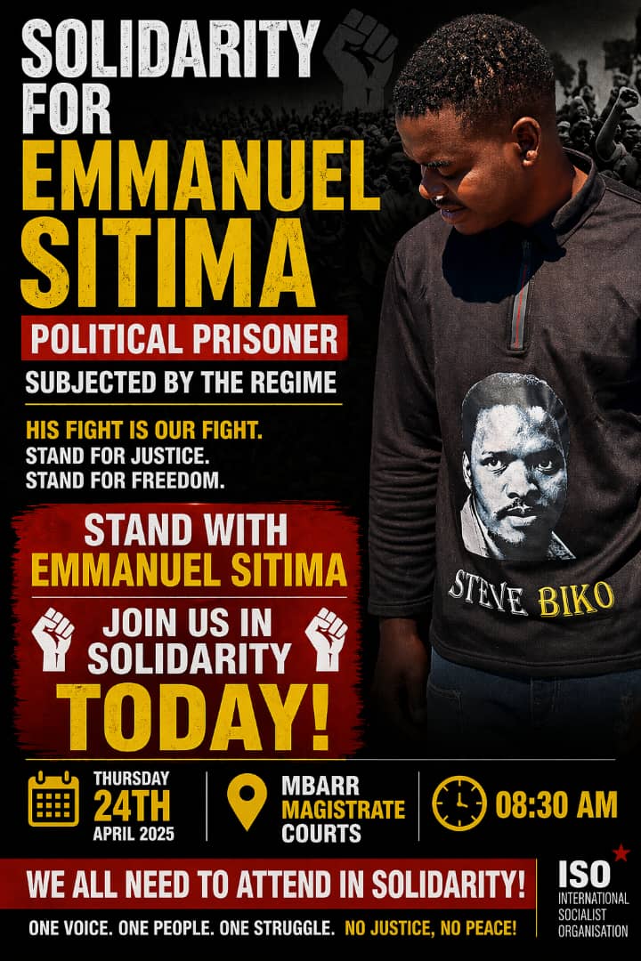 DicksonChikwiz3's tweet image. Free Godfrey Karembera, (Madzibaba Eshanduko)
●Free Emmanuel Sitima. 
● Free Takunda Mhuka.
●Free Farai Magaya.
● Free Kudakwashe Matura.
● Activism is not a crime. 
●They're suffering on our behalf.
 #FreeAllPoliticalPrisoners 
#NoTo2030