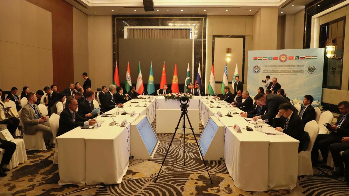sco_updates's tweet photo. The 13th Meeting of Ministers of Transport of the Shanghai Cooperation Organisation Member States was held in Bishkek under the chairmanship of the Kyrgyz side. https://t.co/QuXgPZ5FXv