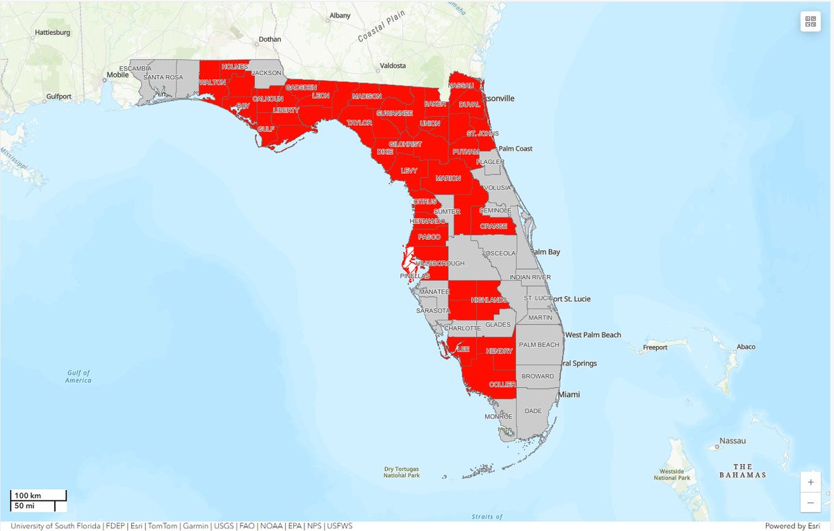 43 counties in Florida are currently under burn bans as a result of the ...