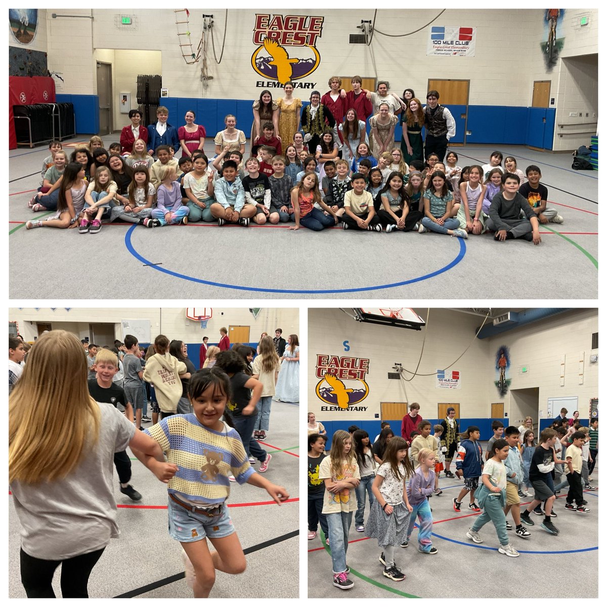 EagleCrestES's tweet image. Watching our @SilverCreek_HS students lead is inspiring! ✨ Silver Creek actors visited Eagle Crest 3rd graders to teach dances for their upcoming production of Pride &amp;amp; Prejudice. Excellence in arts &amp;amp; community! @SVVSDSupt @BuchlerStVrain #StVrainAdvantage #StVrainStorm