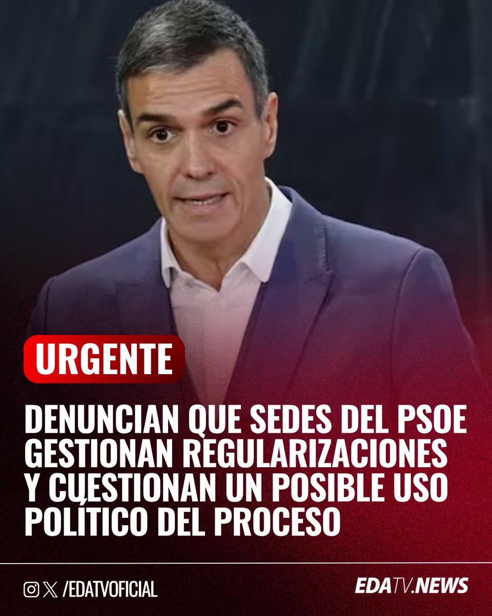 ‼️🇪🇸 | #GRAVE Denuncian que el PSOE ha comenzado a habilitar sus sedes para gestionar regularizaciones de ilegales, una maniobra señalada como posible compra de votos que podría derivar en relaciones de dependencia o afinidad política.