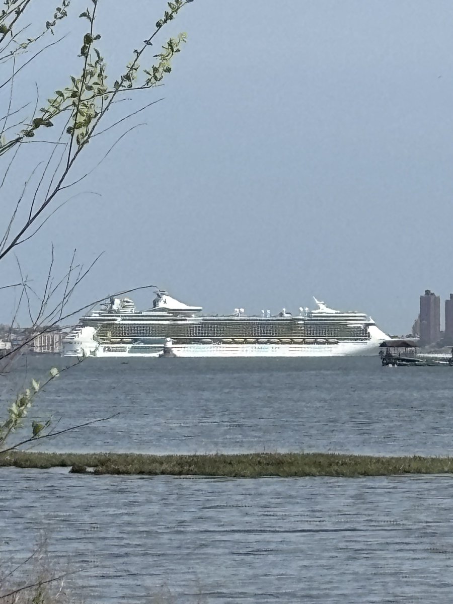 WallStGirl1's tweet photo. Good morning, well watching from my living room with my coffee the Norwegian ship going out this morning on The Gold Coast. When are you taking a cruise?  Enjoy!  BAE #GoldCoast #Bayonne #Norwigian #Cruises https://t.co/7CS1uqh15d
