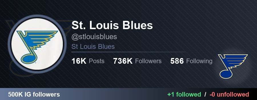 NHLFollowTrack's tweet image. 👉 stlouisblues (St. Louis Blues) started following 1 and unfollowed 0:

✅ katieemaceachern (Katie MacEachern)
🔗 instagram.com/katieemaceache…

#NHL #STLBlues