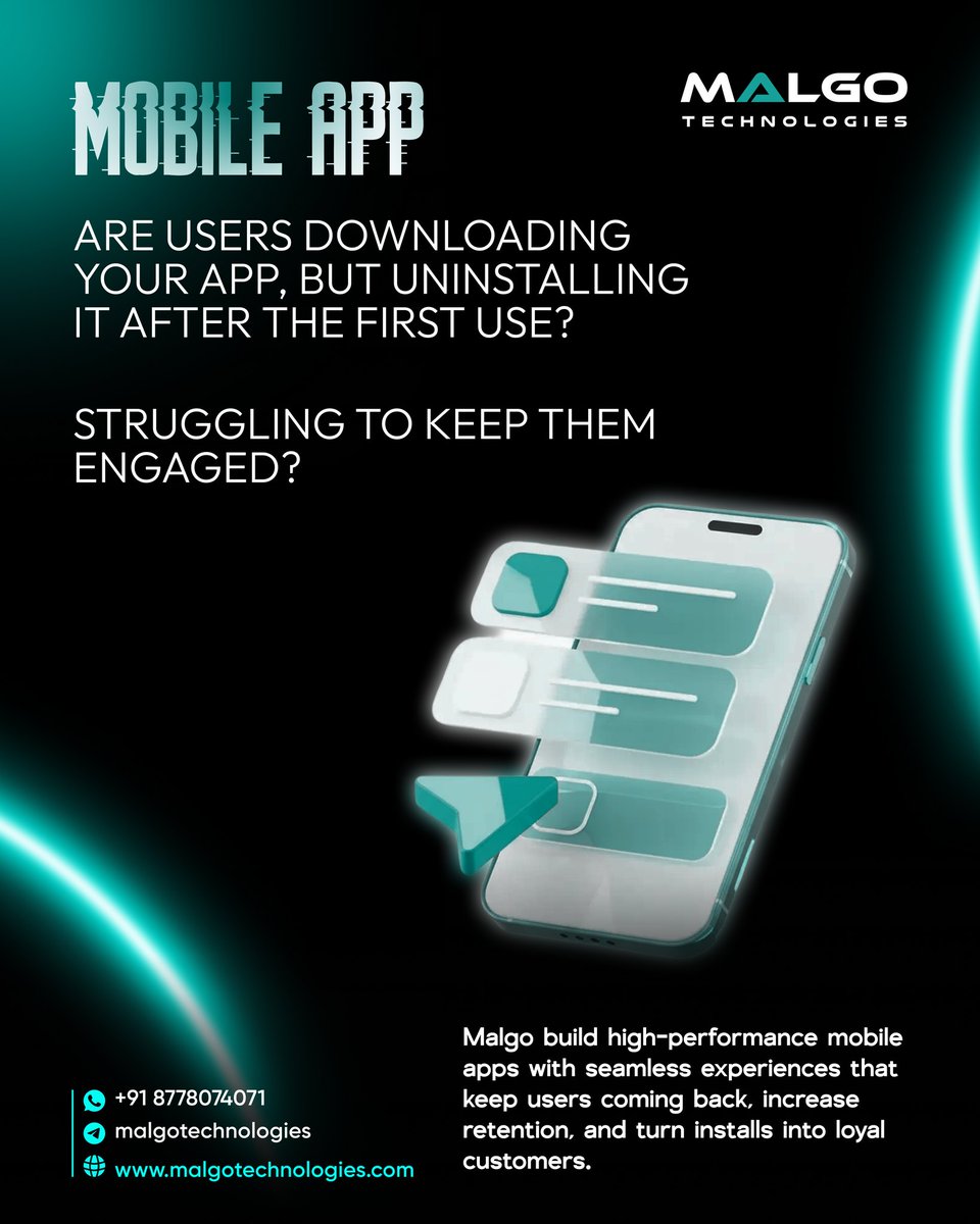 malgotech's tweet image. Retention beats downloads every time. 📱
Build fast, seamless mobile apps that keep users engaged long after install with #Malgo.

🔗 malgotechnologies.com/mobile-app-dev…

#MobileAppDevelopment #UserRetention #AppGrowth #UXDesign #Apps