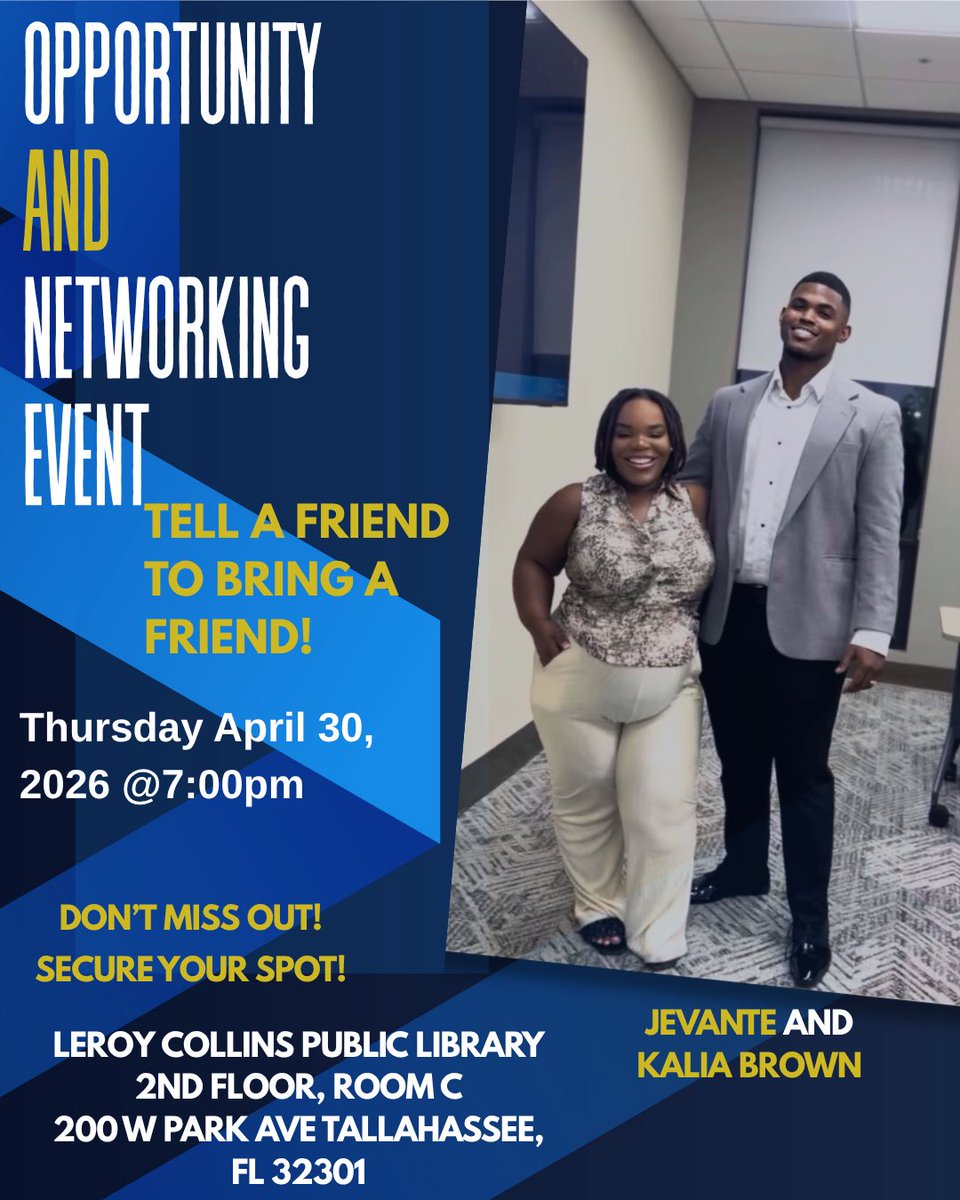 TruFinances's tweet image. SECURE YOUR SPOT TODAY!!
#tally #tallahassee #850