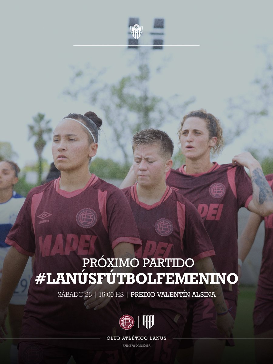 🔜 Banfield: mañana a las 15:00, como locales 

🏆 Primera División - Apertura 2026
📌 4ª fecha

💻📲 Transmisión de <a href="/LPFPlay/">LPF Play</a>

#LanúsFútbolFemenino 🇱🇻