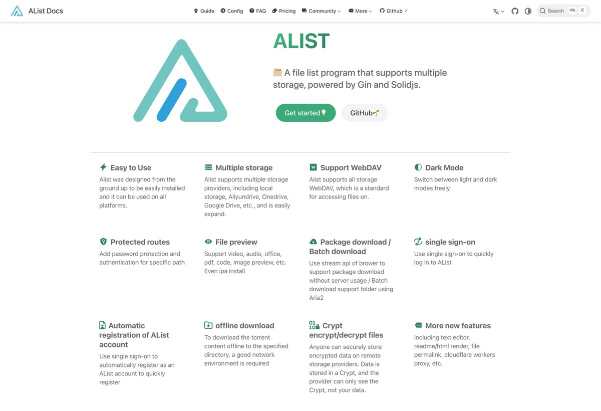 AList Open-source self-hosted file aggregator. Unifies local storage ...