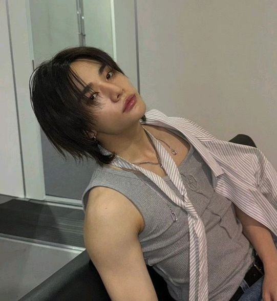 swiftlena_'s tweet image. pretend i have a tie on pls pls 

#ssd #stayselcaday #straykids #skz #Hyunjin #현진 #staytwt #skzselcaday