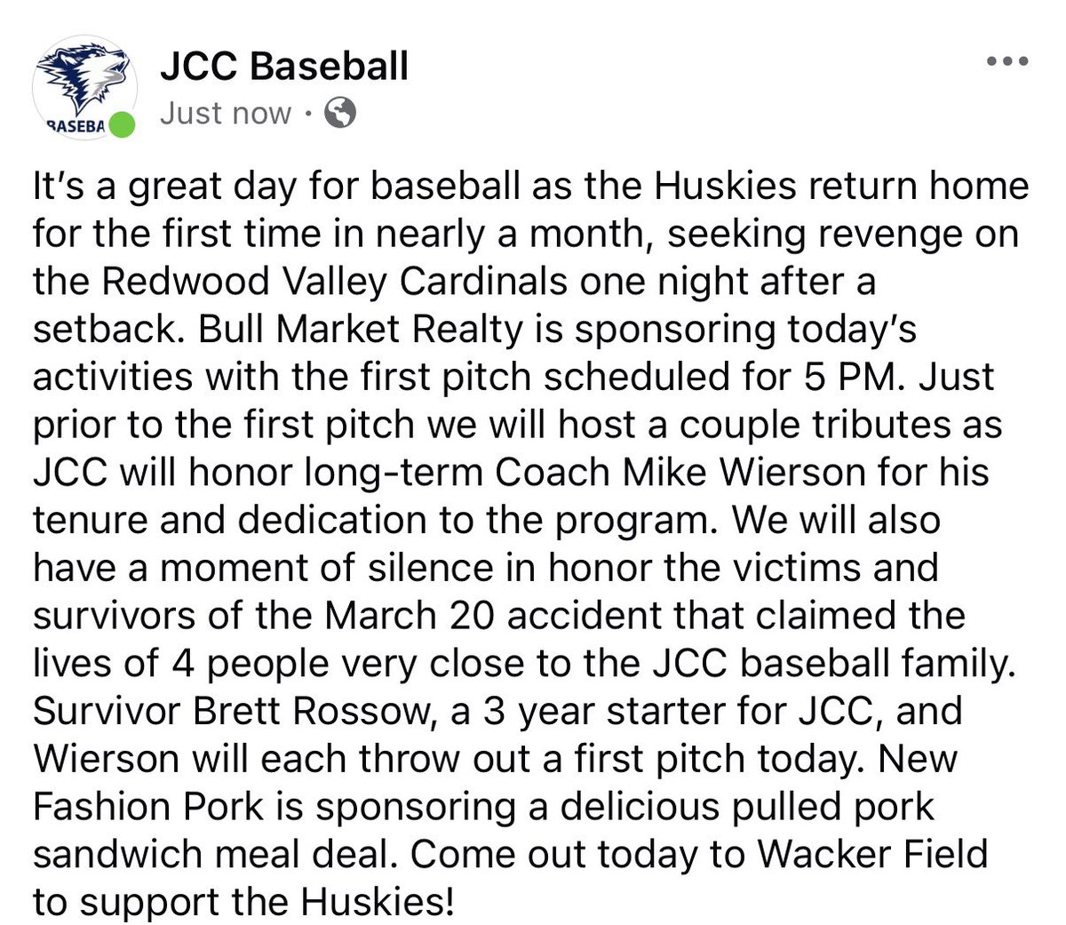 JCC Baseball tweet media