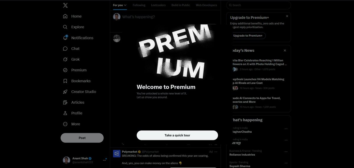 anantshah133's tweet photo. Was inactive on X for a while…
But finally I’m back 🔥
#XPremium #BackOnX https://t.co/YWnAHM2Fgb