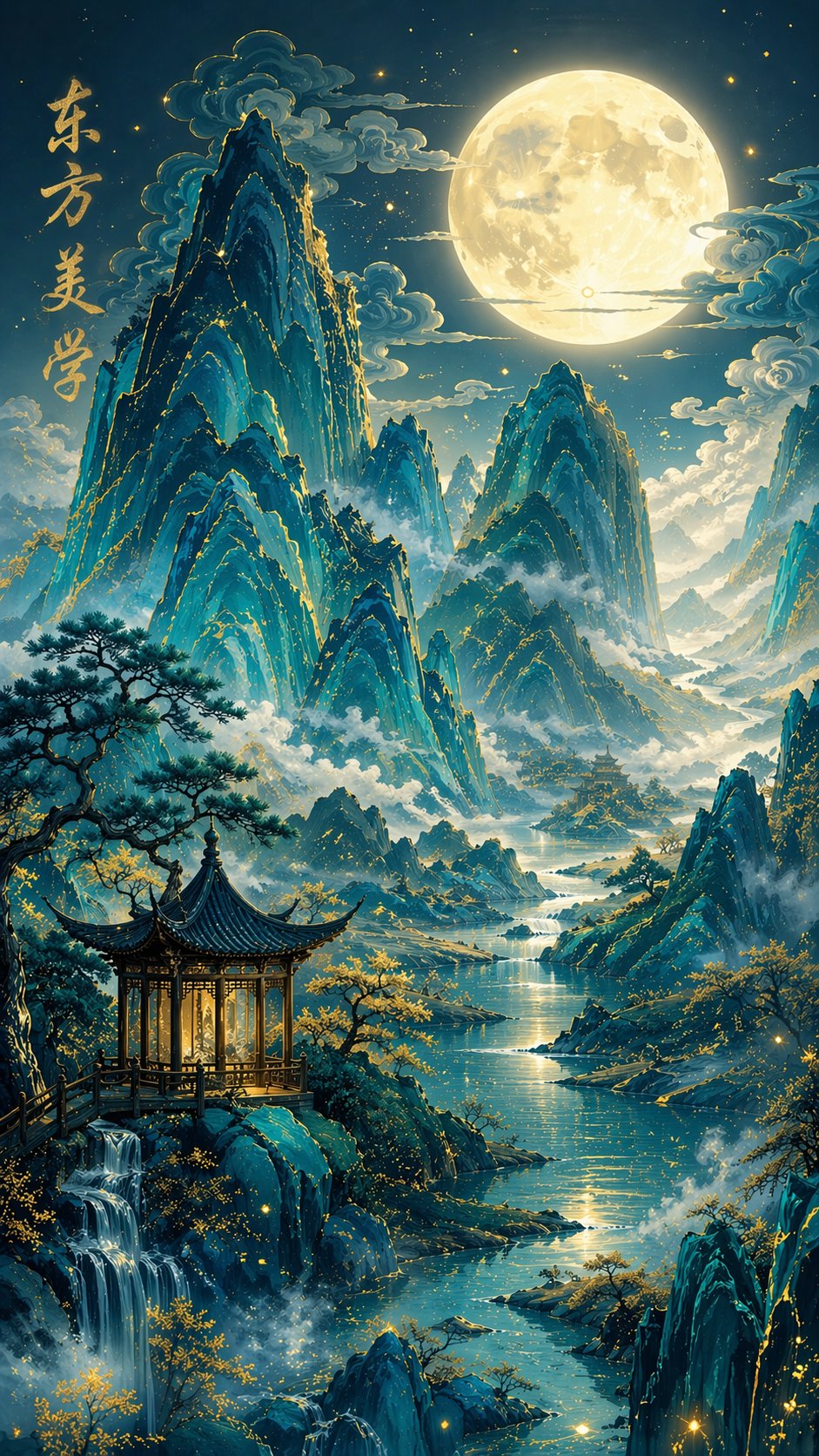 传统中国青绿山水 - Image 1
