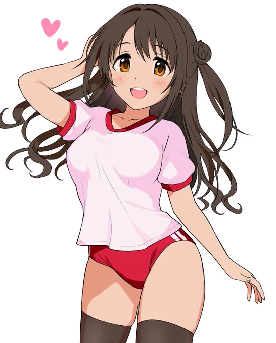 一日ずれちゃいましたが卯月誕生日お祝い 安心安定の赤ブルマむー(*'ω'*) #島村卯月
