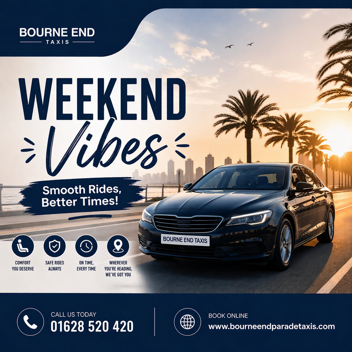 bourneendptaxis's tweet image. Weekend vibes, smoother rides

Wherever your plans take you this weekend, Bourne End Taxis keeps every journey comfortable, safe, and right on time

01628 520 420
bourneendparadetaxis.com/onlinebooking

#BourneEndTaxis #BookNow #ContactUs #TaxiInBourneEnd #TaxiService #Weekend #Friday