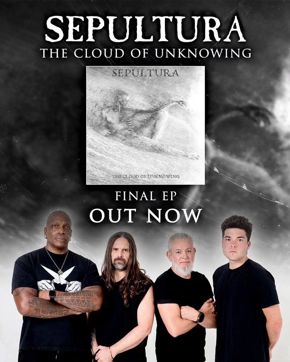 sepulturacombr's tweet photo. Our final EP, The Cloud of Unknowing, is out now on all streaming platforms.
“All Souls Rising” is the next single accompanying the release. https://t.co/mzheLmQUvB