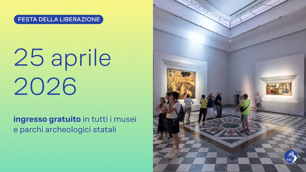 UffiziGalleries's tweet image. Domani, sabato #25aprile, tutti i musei statali aprono gratuitamente le loro porte in occasione della #FestadellaLiberazione.
#Uffizi, Palazzo Pitti e Giardino di #Boboli ti aspettano!

🔗info uffizi.it/avvisi/galleri…