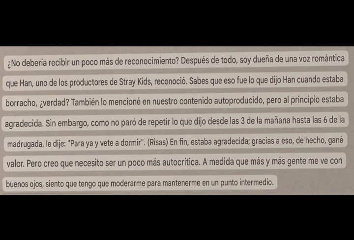 Amo que mnho lo diga bien orgulloso tipo "si han jisung, el mismísimo productor de skz dijo que mi voz era romántica desde las 3AM hasta las 6AM" y encima agrega que ganó valor por ello, dejá voy a seguir llorando nomás 😭