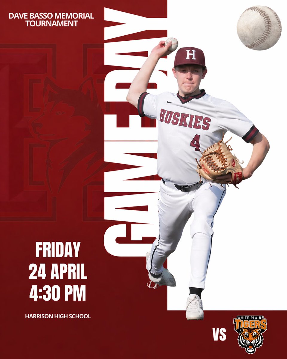 HSKYbaseball's tweet image. Dave Basso Memorial Tournament

🆚: White Plains
⏰: 4:30 PM
📍: Harrison High School

Zach Davidson is on the mound for the Huskies!

#HuskyPride