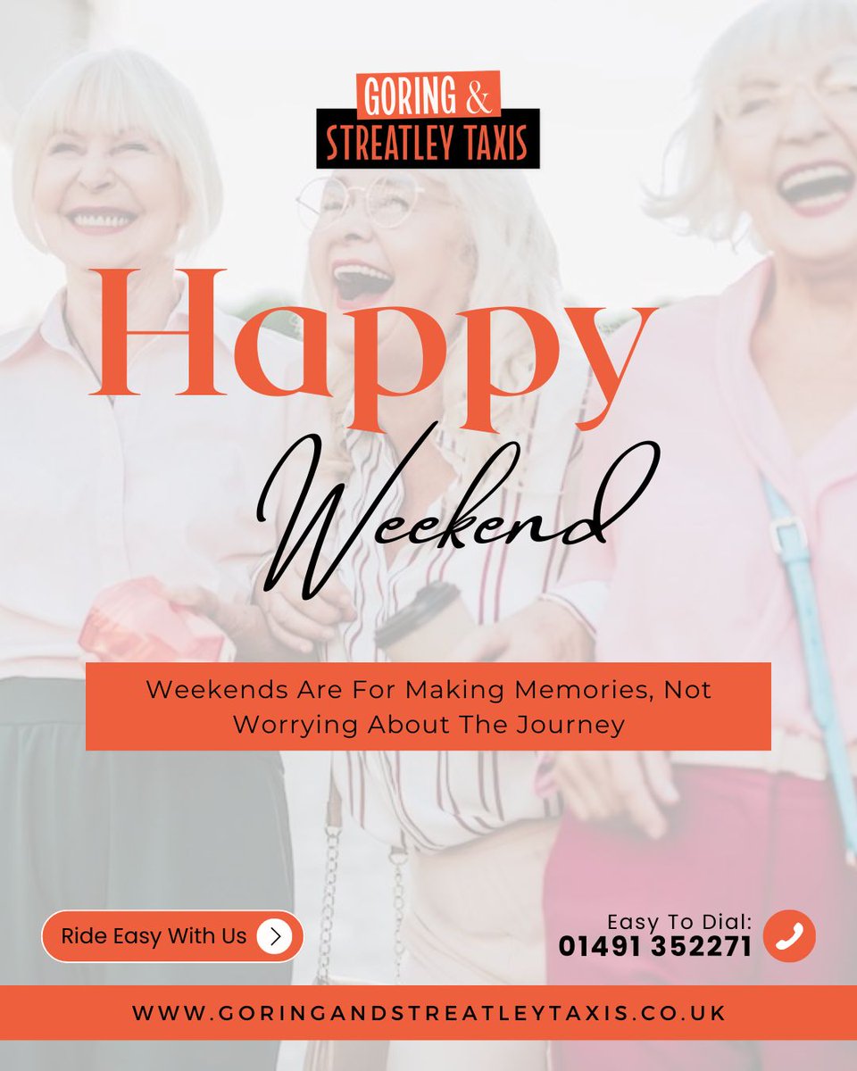 goringtaxis's tweet image. 🚖 Weekend vibes start with a smooth ride
Sit back, relax, and let us take you where the fun begins

Book Now: 01491 352271
goringandstreatleytaxis.co.uk/book-a-taxi/

#GoringAndStreatleyTaxis #BookNow #ContactUs #TaxiService #Weekend #Friday