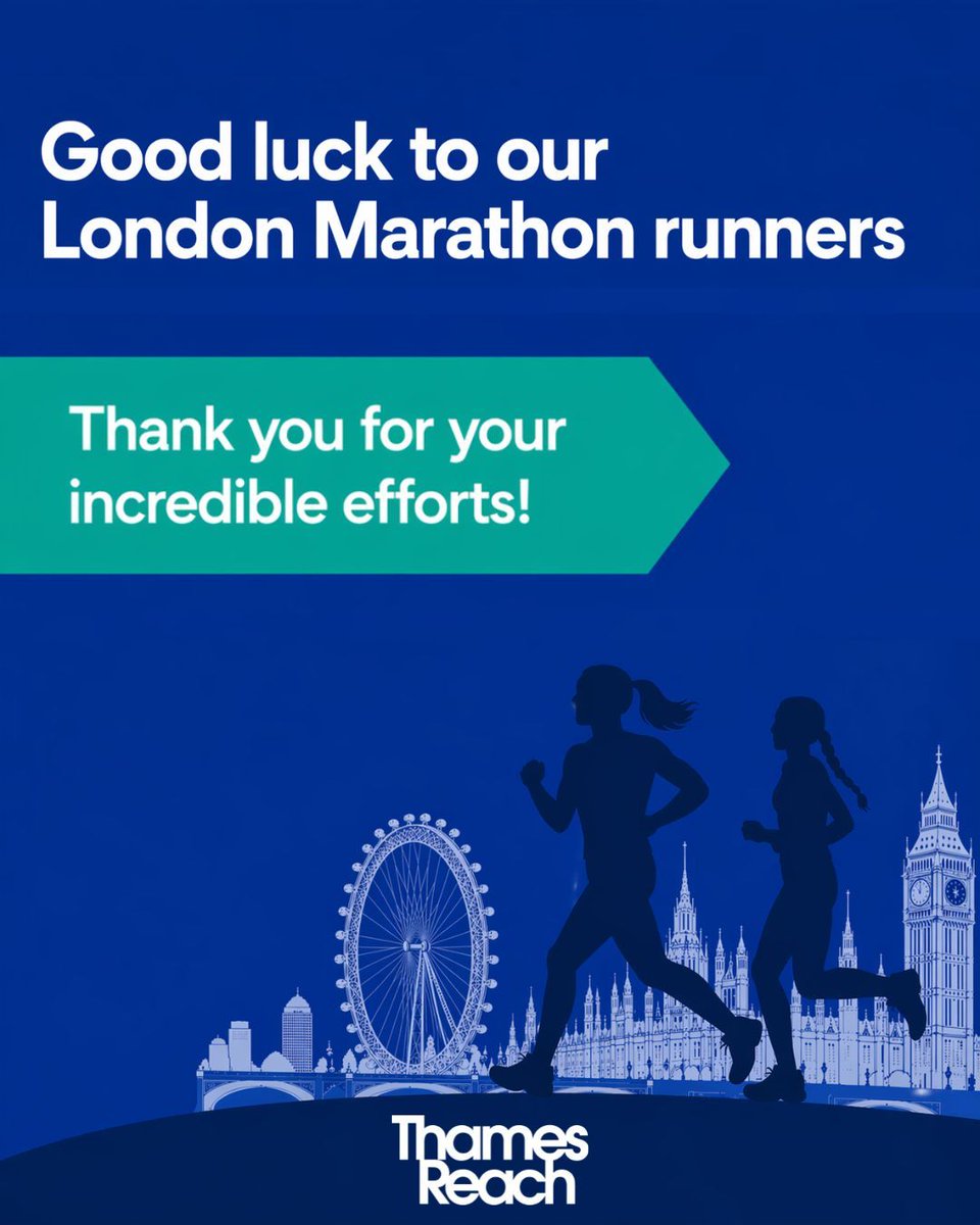 ThamesReach's tweet photo. Wishing the very best of luck to our amazing supporters, Kate and Alice, as they take on the London Marathon this Sunday.

Thank you for your incredible efforts in support of Thames Reach! We look forward to cheering you on. Good luck to you both, and to everyone taking part 👏🏃‍♀️ https://t.co/6KCC7KH6V7