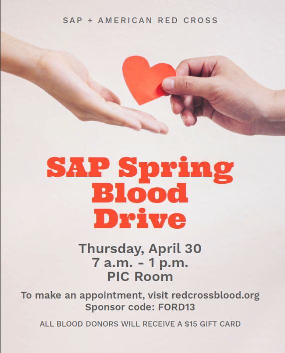 UAWLocal228's tweet photo. 🩸 SAP Spring Blood Drive 🩸   Join us on Thursday, April 30 from 7 a.m. – 1 p.m. in the PIC Room to help save lives with the American Red Cross.
Make your appointment at https://t.co/uc2shBL6Yg   Sponsor Code: FORD13

All donors will receive a $15 gift card. https://t.co/4d363tylbe
