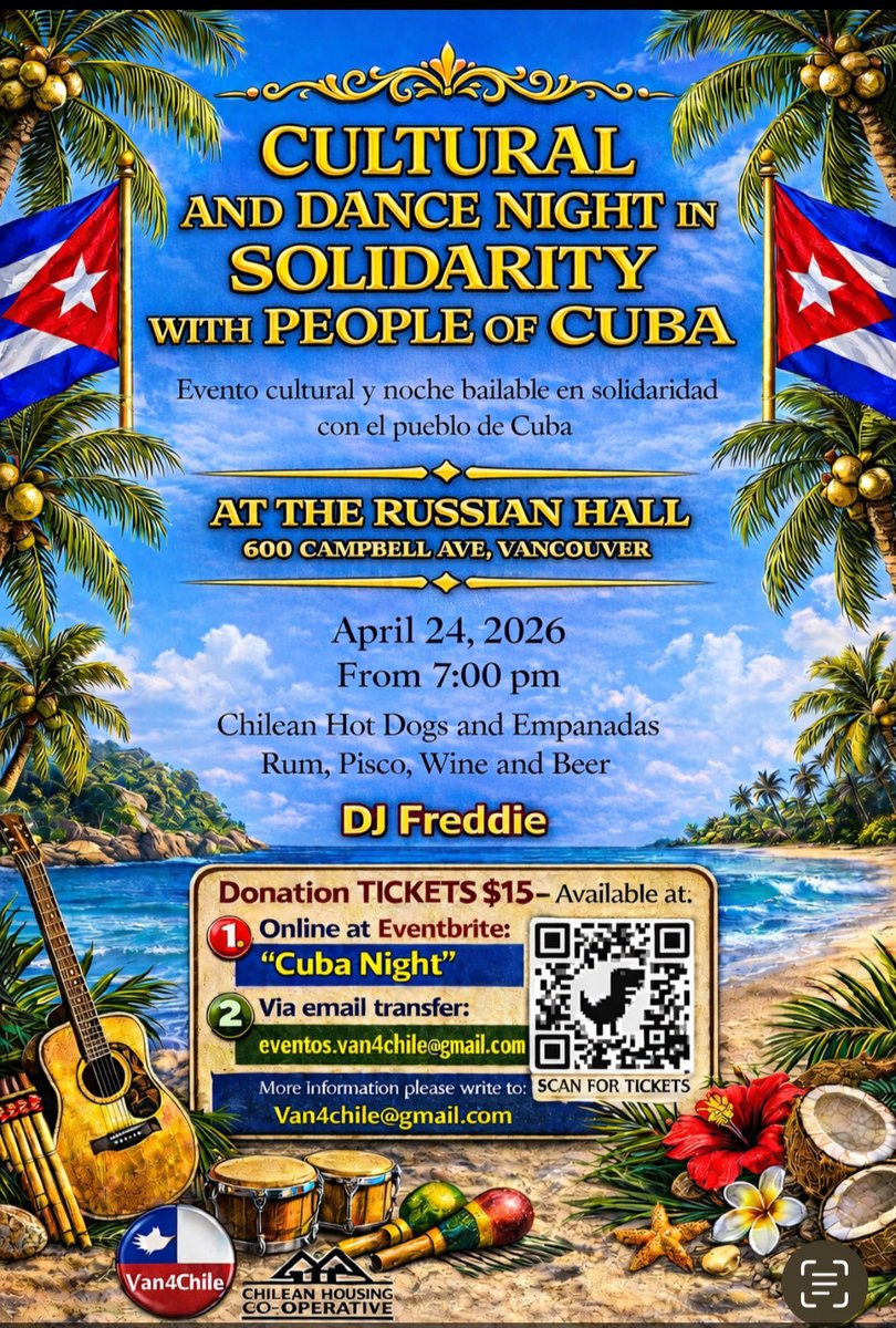 MarcosVanChile's tweet photo. Today is the day!!! Don’t forget to bring cash.                                      Cuba is not alone!!!! https://t.co/TIRXwQnsYW