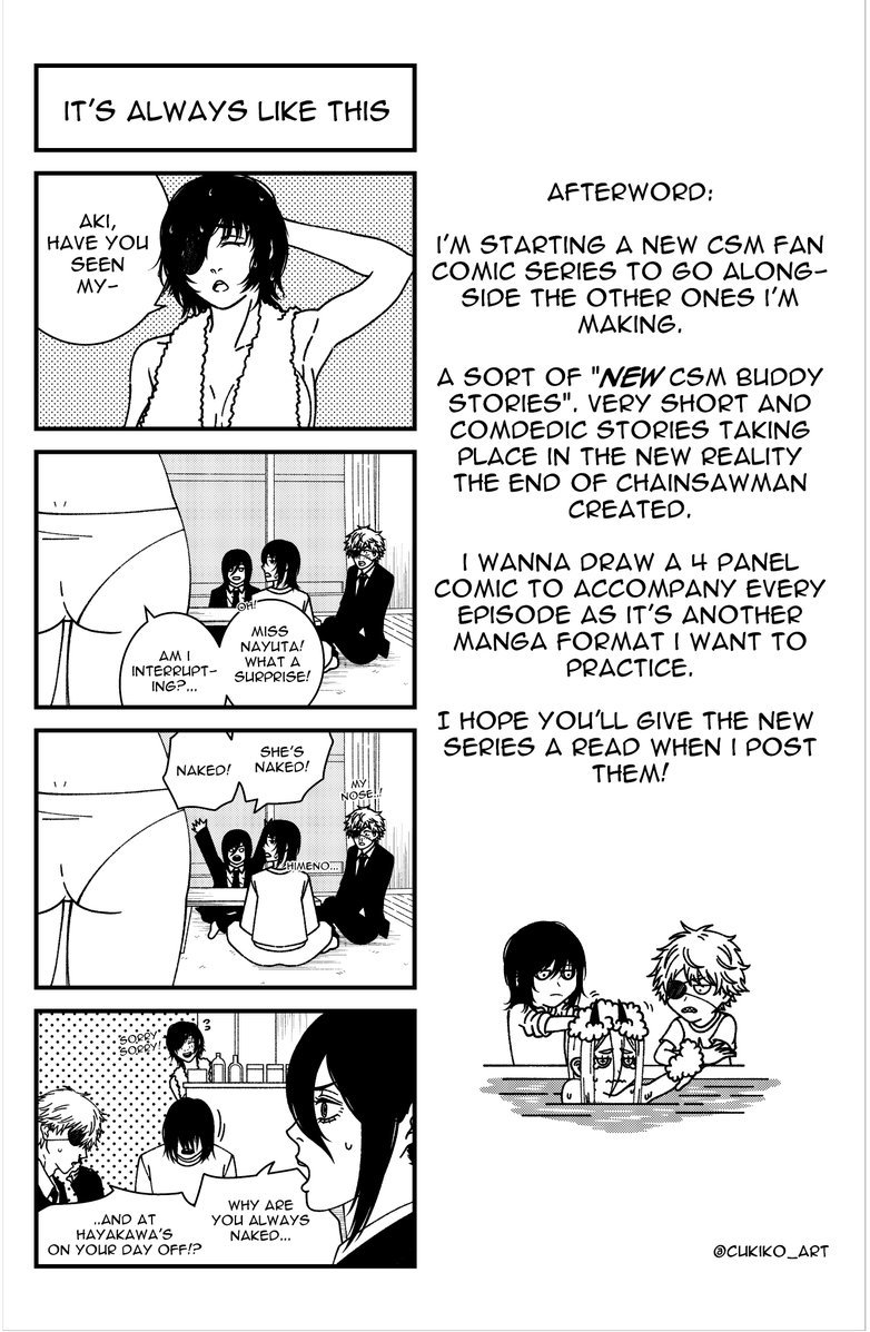 Cukiko_Art's tweet photo. Poor Aki can never escape them! 😭

Episode 1: Cramped Home

New series I'm making, more info in the second page!

#chainsawman #チェンソーマン https://t.co/Jdv5fFOOCm