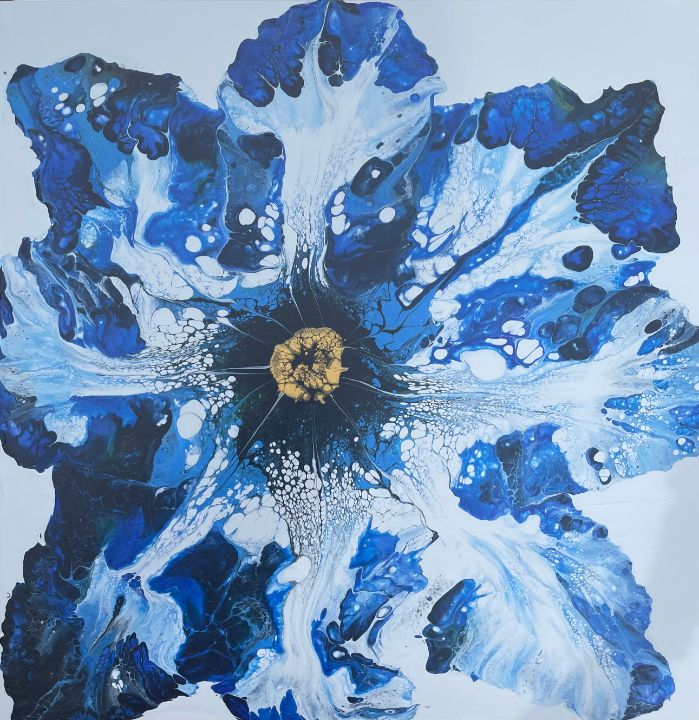HoweBrean's tweet photo. Art of the Day! "Blue Star Bloom". Buy at: https://t.co/O0LsLSUVjP https://t.co/HP7yRkxsXx