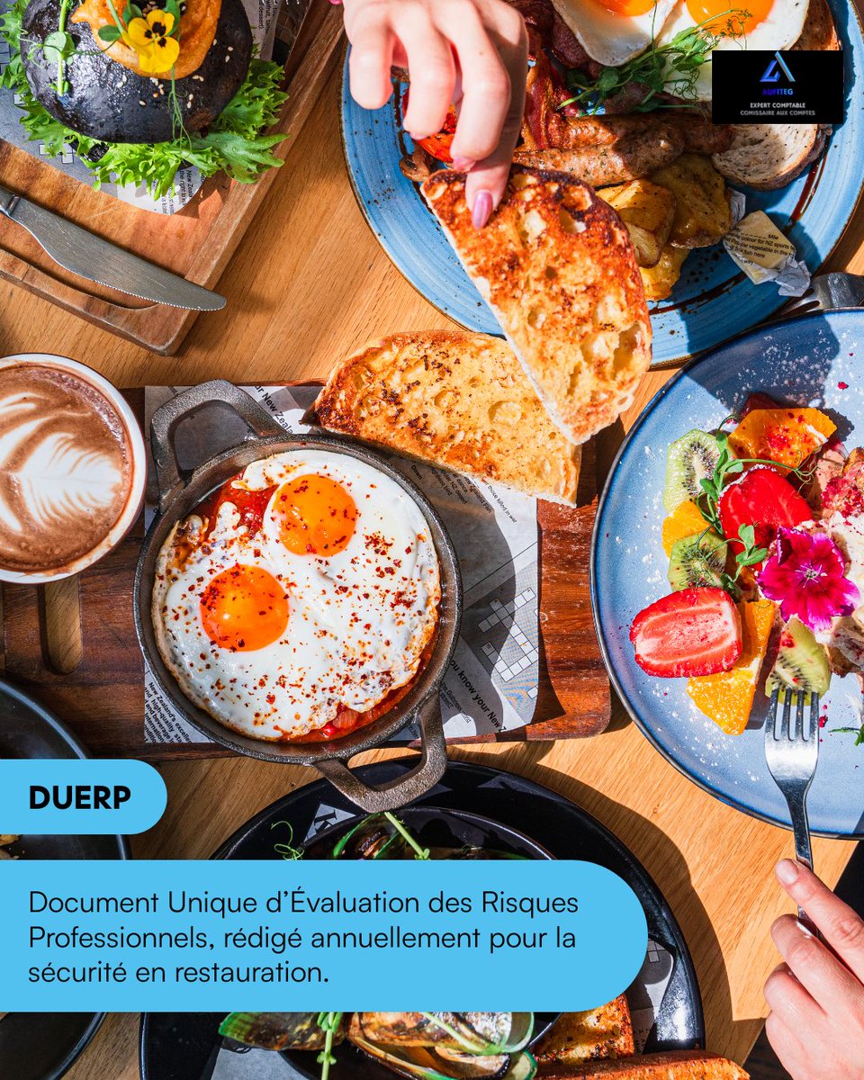 aufiteg's tweet photo. Dans le monde de la restauration, la sécurité est primordiale. Un outil essentiel pour garantir cette sécurité est le DUERP, ou Document Unique d’Évaluation des Risques Professionnels. 🔹 C'est un document rédigé chaque année pour identifier et évaluer les risques (1/4) https://t.co/LG9zj5Gyvy