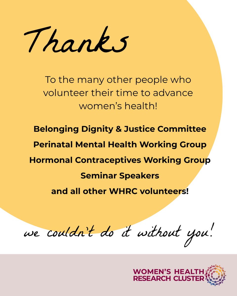 Women's Health Research Cluster tweet media