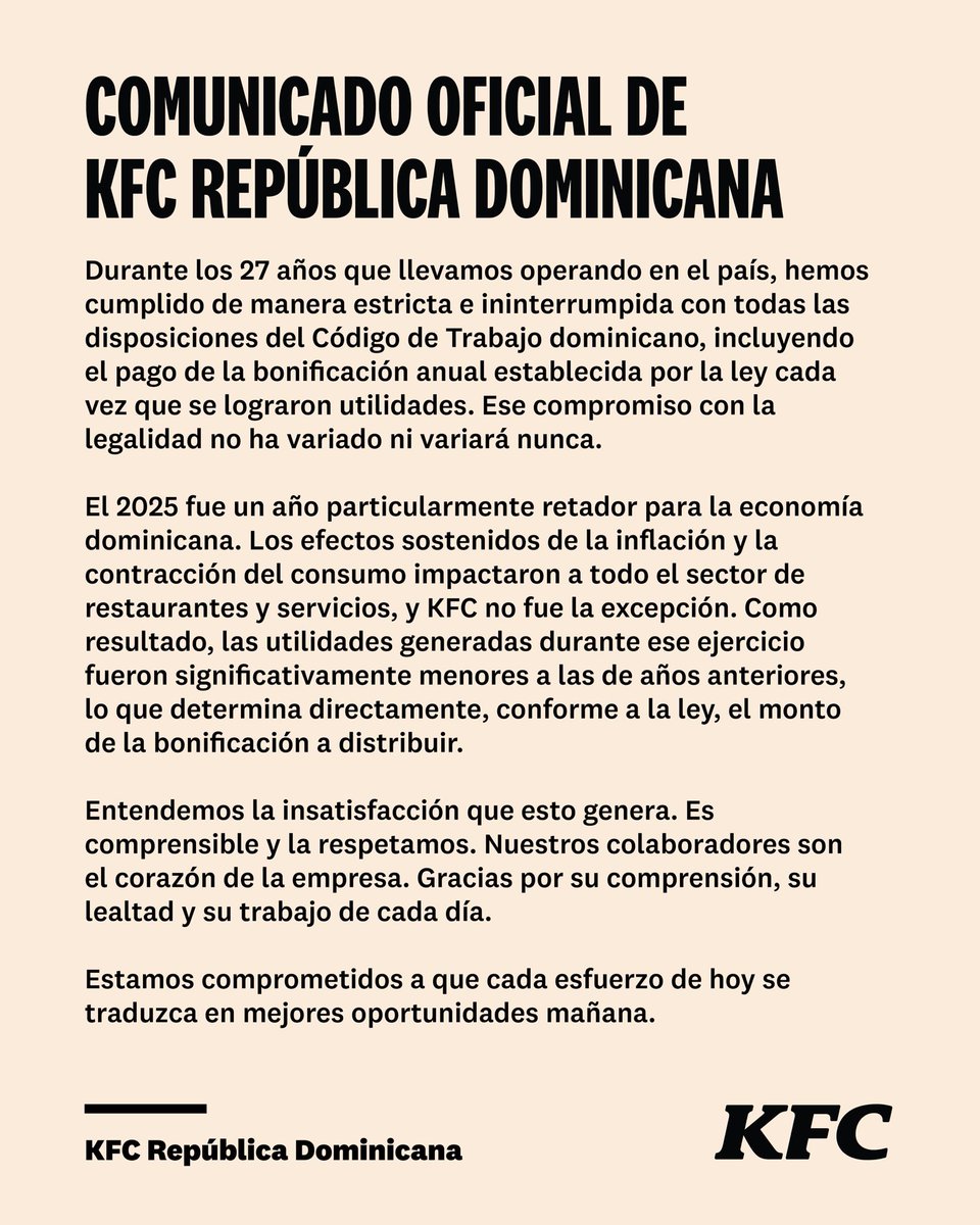 KFC República Dominicana tweet media