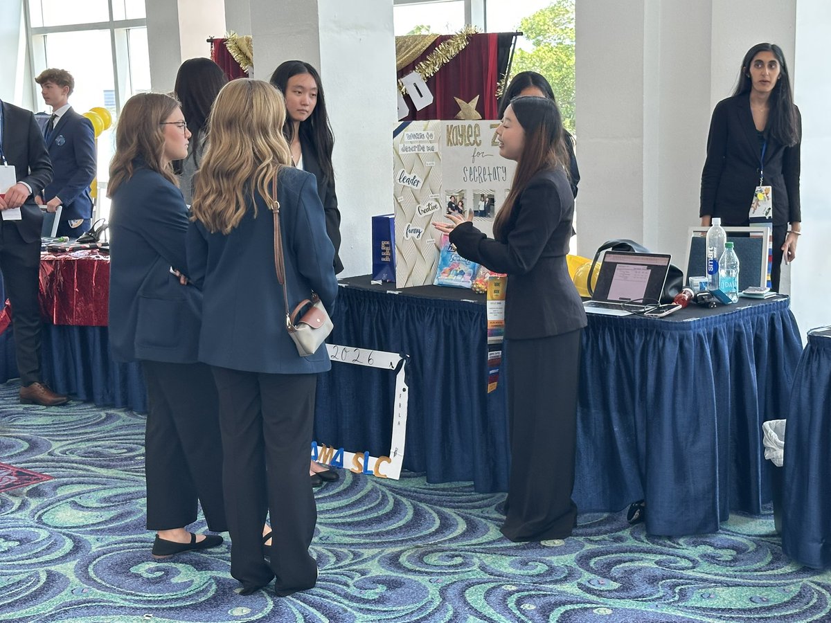 2 of 5: FBLA members had a great Day 1 at the AL SLC in Mobile! They attended workshops, competed in events, campaigned for state officer positions, and networked with peers from across AL. Opening Session featured keynote speaker Robert Anthony. #VHpride #FBLA