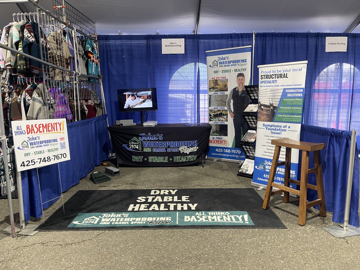 JohnsEducation's tweet image. Ready to go for the Evergreen Home Show! Today, and throughout the weekend, we will be here to help you! 
#HomeShow #PNW #JWP #FridayFeeling #Waterproofing #DryStableHealthy #Since1974