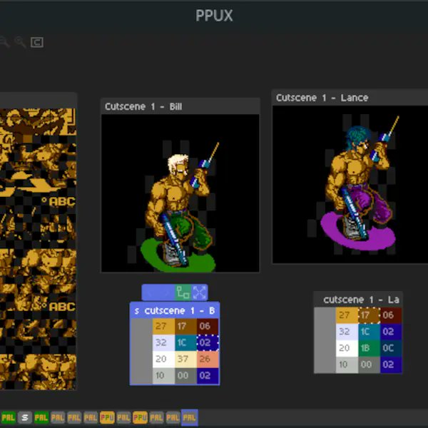 Wikitd2026's tweet photo. PPUX [Added] to WikiTD

Open Source NES Art Editor.

▶️ https://t.co/D5q5NTgV8T

#pixelart #nes #devgames https://t.co/tspYuX41Yd
