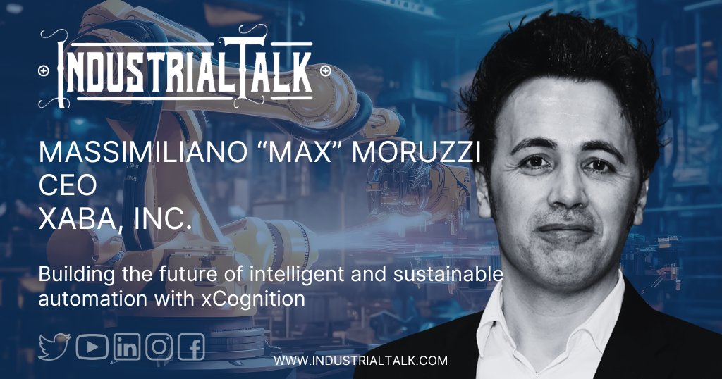 industrial_talk's tweet image. It doesn't get any better than this! Incredible Industrial Talk conversation with Massimiliano Moruzzi CEO at Xaba Inc. His #Vision, #Purpose is clear, transform #automation with #xCongnition. You need to check out the FULL conversation HERE: shorturl.at/jxxYk #AI @VSCPR