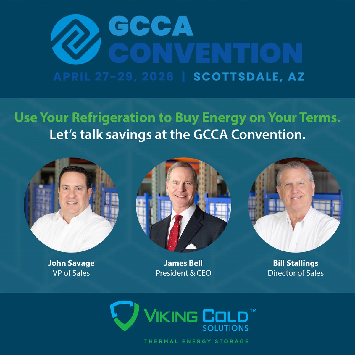 VikingColdSolut's tweet photo. We’re heading to the @gccaorg Annual Convention in Scottsdale, AZ next week!

From AI and automation to rising energy costs and resiliency, the future of the cold chain is evolving fast and Viking Cold Solutions is here to help you stay ahead. (1/3) https://t.co/ZVH6mMjVzN