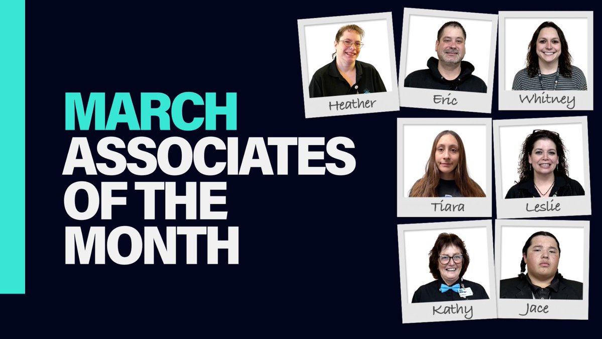 grandcasinoMN's tweet image. 💙 Associates of the Month Lookback at March 💙

Help us celebrate outstanding team members who go above and beyond every day. Your dedication and teamwork make all the difference—thank you for all you do! ✨ 

Join our team ➡️ bit.ly/3DRTUhF

#GoTeam #Teamwork #GoodWork
