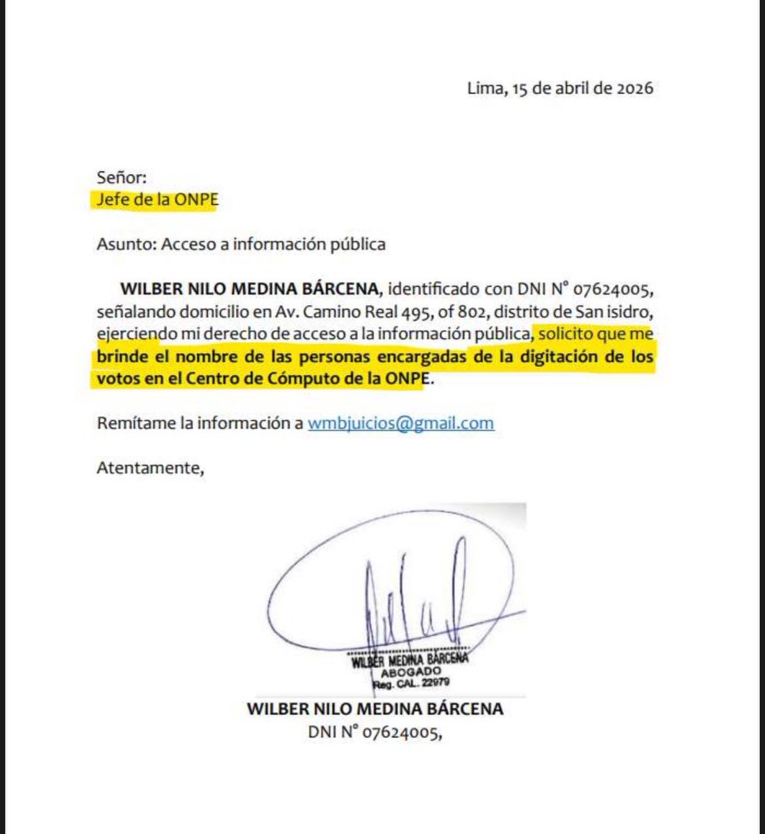 WILBER MEDINA B tweet media