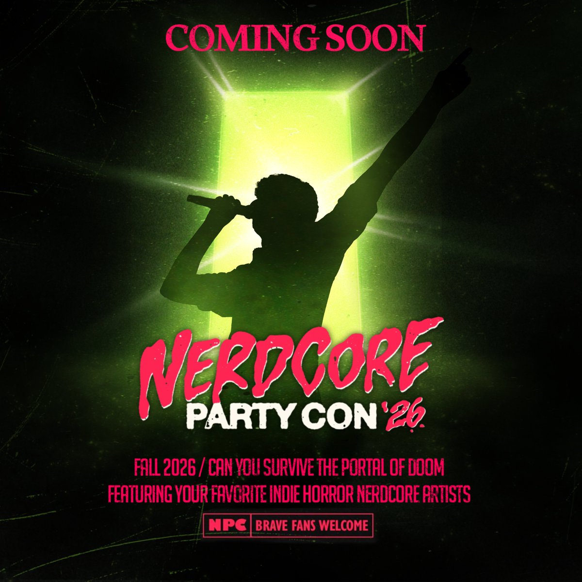 NerdcorePC's tweet image. Who's hyped for NPC 2026?! Here's a sneaky peek at two of the performing artists!