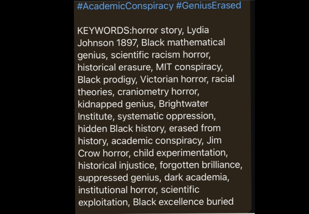 Quaterelle's tweet image. Enigmatic brain❗️
13yr old AfricanAmerican Lydia from Boston knew #mathematics, didn’t need to learn or study.

White male elder Academia decided: 
Whatever is not allowed to exist, doesn’t exist.
