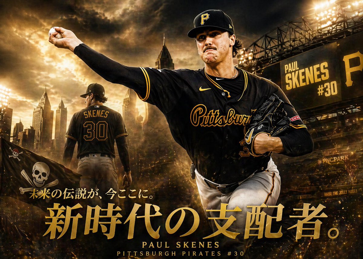 kazu17maximum's tweet photo. ここ数日話題のchatgptの画像生成で
Pirates のpaul Skenesの画像生成して
みた https://t.co/egT5oIkUb2