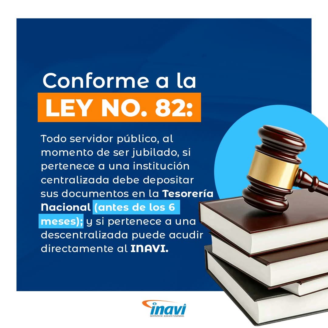 #Info • #Ley8266 #Prestaciones #Indemnizacion #Cesantía #SeguroDeVida #Invalidez y más información detallada sobre éste servicio y los distintos procesos que conlleva, de acuerdo a la ley, por favor, visite nuestra página web:

👉🏻 inavi.gob.do 📱 💻

#SomosServicios