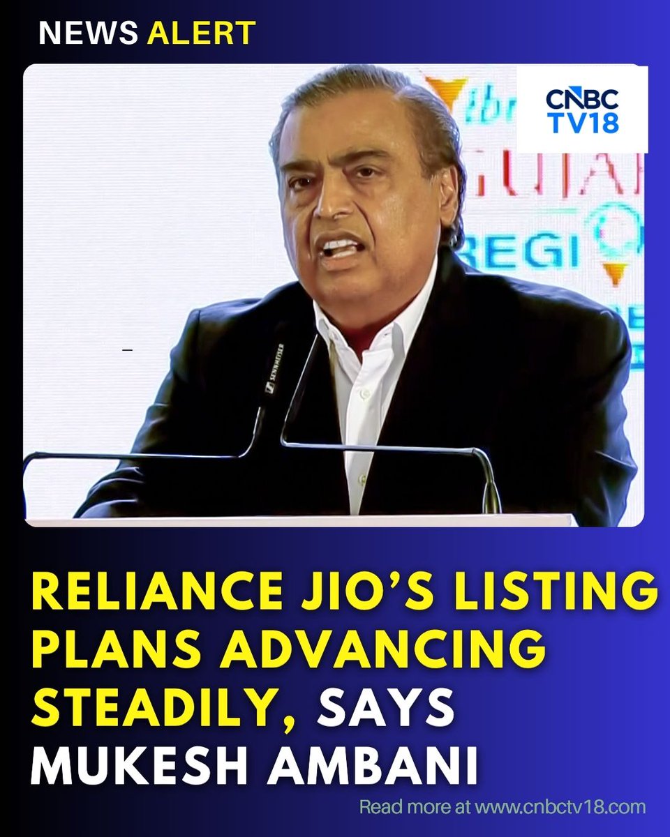 CNBCTV18News's tweet image. #4QWithCNBCTV18 |   #RelianceJio’s IPO plans remain on track, with RIL CMD #MukeshAmbani calling the listing a key milestone, as analysts peg valuations at up to $160 billion amid strong business traction. 

@Sheersh0510 |  #RILQ4 #RIL #Q4 #Q4FY26 #Q4Results

Read: