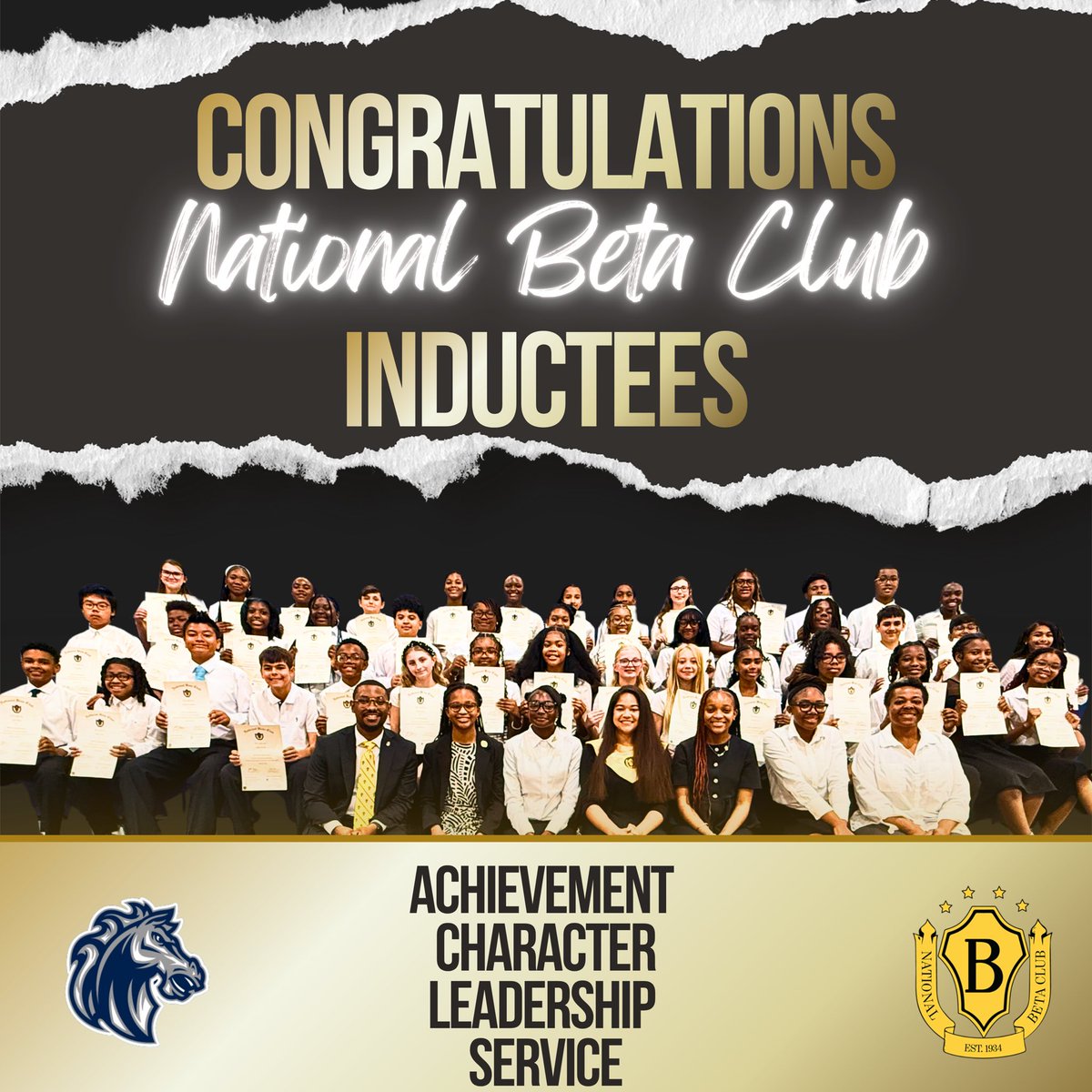 mullerroad's tweet photo. Congratulations to our New Beta Club Inductees 🖤💛

#BeLegendary https://t.co/U6kghAGfPV