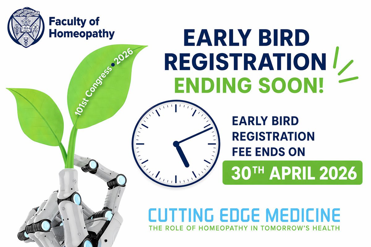 fohhomeopathy's tweet image. #JoinUs for our Biennial Congress in November and snap the 🐦Early Bird rate before it ends next week! 
facultyofhomeopathy.org/pages/Congress…