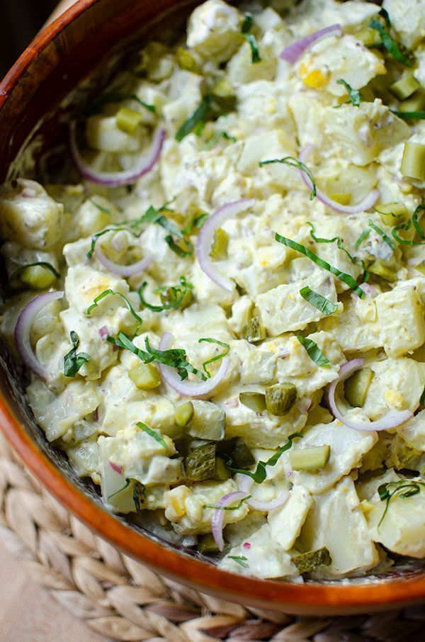 Living_Lou's tweet image. FABULOUS potato salad recipe is made with pesto and more! 

You need potatoes, vinegar, eggs, mayonnaise, yogurt, pesto, mustard, dill pickles, red onion, fresh basil and a little salt. ENJOY. 🙂

RECIPE: buff.ly/3w7ADPI
#deliciousfood #foodie