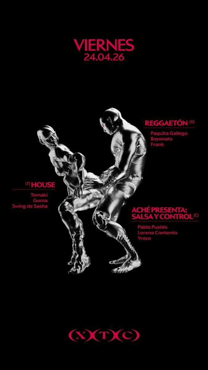 VideoClub__'s tweet photo. Nos vamos este finde con reggaeton bellaco y house finito en el Club 🪂

Viernes: XTC llega por lo alto con totes de perreo, cortes pisteros y salsa caliente. 🪭

Sábado: ballroom y disco toda la noche + la previa para el concierto del Ferxxo que sucede por el barrio. 🕶️ https://t.co/HXxA0bDLCC