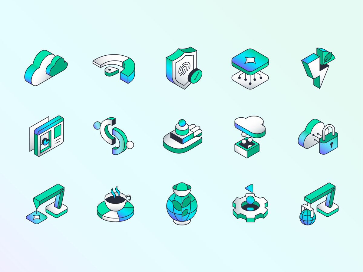 ZachRoszczewski's tweet image. HPE — Isometric Illustrated Icon System

#designsystem #icondesign #isometric #ai #icondesigner #productdesign