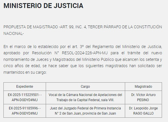 Vuestra señoría, el poder económico.

Otra vez la sospecha de corrupción descarada para conseguir y sostener las leyes de Milei y el poder económico.

En este caso, la “devolución de favores” es para el Juez Víctor Pesino de la Sala VIII de la Cámara Nacional de Apelaciones del