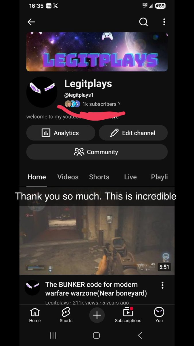 YTLegitplays's tweet image. Thank you so much #youtuber #1k #goal #contentcteator