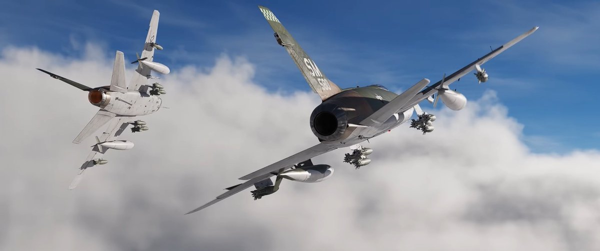 oretalha's tweet image. Out of nowhere, we got the F-100D Super Sabre in DCS. 

It’s so ugly… it’s beautiful 😍

#dcsworld #flightsimulator